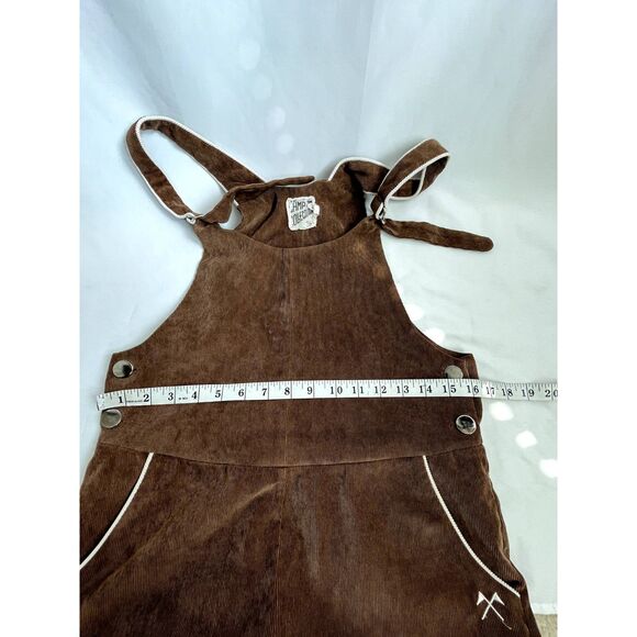 Camp Collection Brown Corduroy Overalls Size M Western Jumpsuit Farmer Cowgirl - Picture 10 of 12